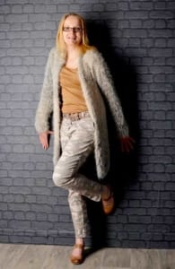 Strickjacke mit Fransen