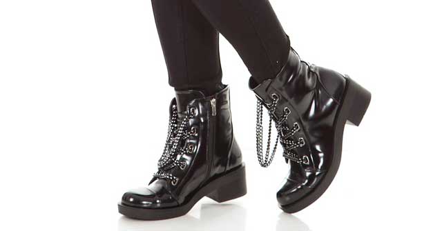 Damen Boots Schwarz