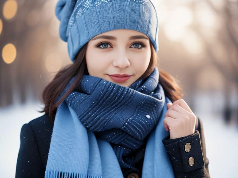 Blauer Damenschal Blauer Damenschal