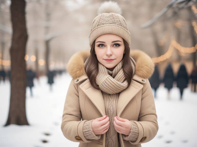 Wintermantel in Beige Wintermantel in Beige