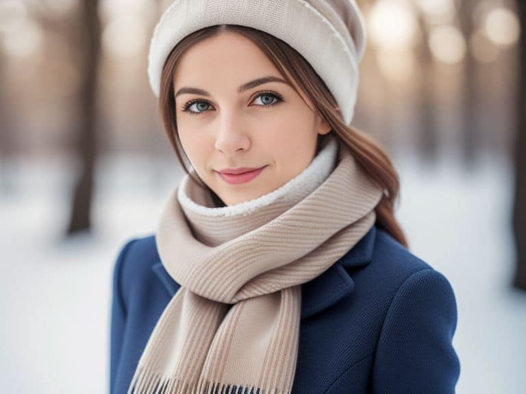 Winterschal für Damen aus Baumwolle