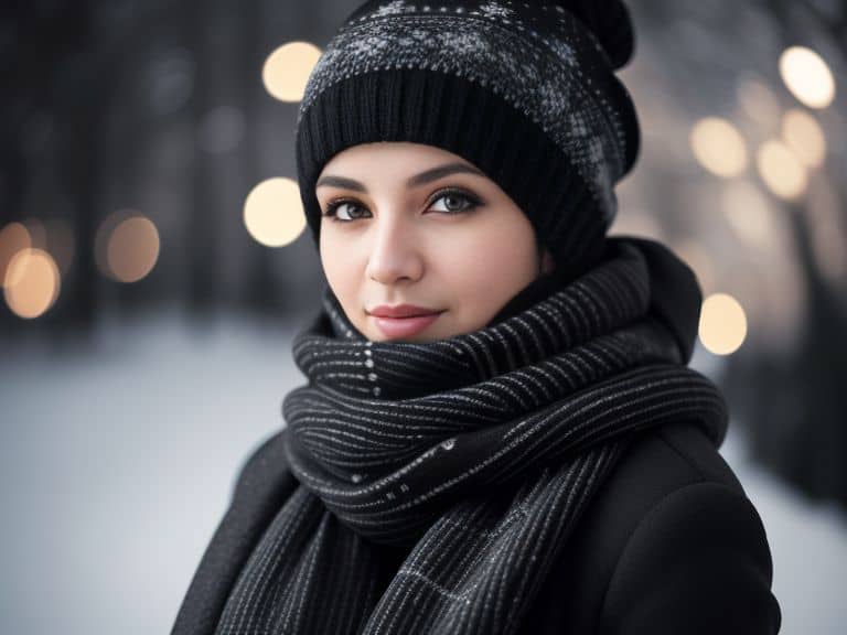 Schwarzer Winterschal Schwarzer Winterschal