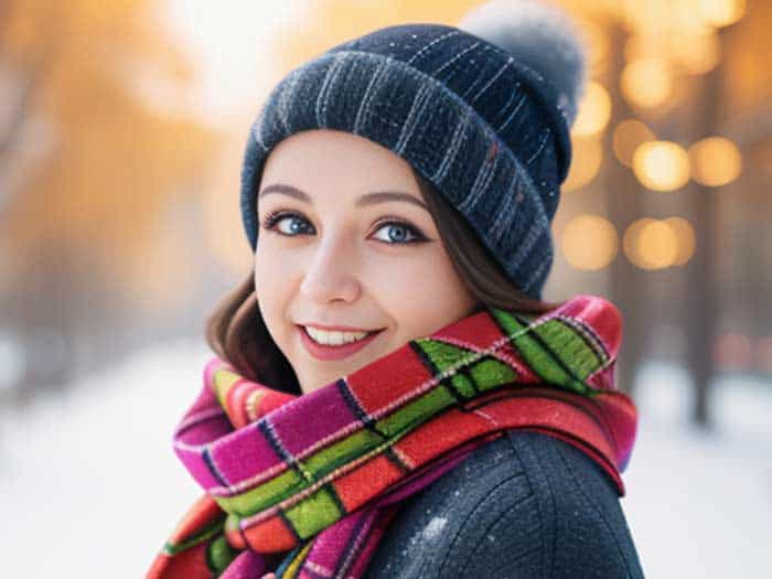Bunter Winterschal Bunter Winterschal